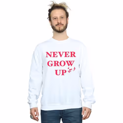 Disney - Sweat NEVER GROW UP - Homme (Blanc)