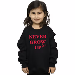 Disney - Sweat NEVER GROW UP - Fille (Noir)