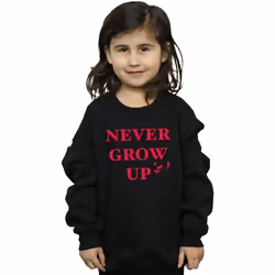 Disney - Sweat NEVER GROW UP - Fille (Noir)