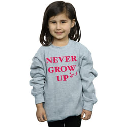 Disney - Sweat NEVER GROW UP - Fille (Gris chiné)