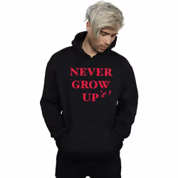 Disney - Sweat à capuche NEVER GROW UP - Homme (Noir)
