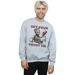 Marvel - Sweat GUARDIANS OF THE GALAXY GET YOUR GROOT ON - Homme (Gris chiné)
