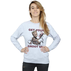 Marvel - Sweat GUARDIANS OF THE GALAXY GET YOUR GROOT ON - Femme (Gris chiné)