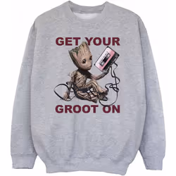 Marvel - Sweat GUARDIANS OF THE GALAXY GET YOUR GROOT ON - Garçon (Gris chiné)