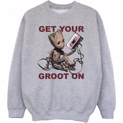 Marvel - Sweat GUARDIANS OF THE GALAXY GET YOUR GROOT ON - Garçon (Gris chiné)