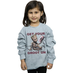 Marvel - Sweat GUARDIANS OF THE GALAXY GET YOUR GROOT ON - Fille (Gris chiné)