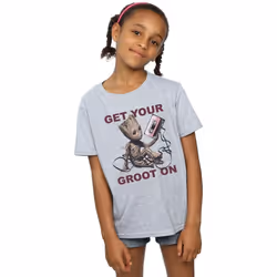 Marvel - T-shirt GUARDIANS OF THE GALAXY GET YOUR GROOT ON - Fille (Gris chiné)