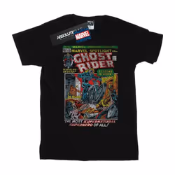 Marvel - T-shirt GHOST RIDER DISTRESSED SPOTLIGHT - Homme (Noir)
