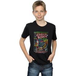 Marvel - T-shirt GHOST RIDER DISTRESSED SPOTLIGHT - Garçon (Noir)