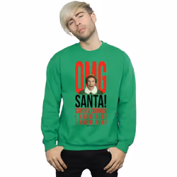 Elf - Sweat OMG KNOW HIM - Homme (Vert vif)