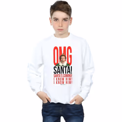 Elf - Sweat OMG KNOW HIM - Garçon (Blanc)