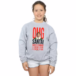 Elf - Sweat OMG KNOW HIM - Fille (Gris chiné)