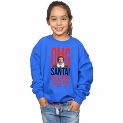 Elf - Sweat OMG KNOW HIM - Fille (Bleu roi)