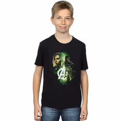 Marvel - T-shirt AVENGERS INFINITY WAR WIDOW TEAM UP - Garçon (Noir)
