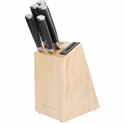 Ce KitchenAid bloc de couteaux de cinq pièces comprend tous les éléments essentiels pour les tâches quotidiennes de préparati ...