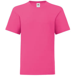 Fruit Of The Loom - T-shirt manches courtes ICONIC -  Unisexe (Fuchsia)