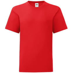 Fruit Of The Loom - T-shirt manches courtes ICONIC -  Unisexe (Rouge)