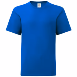 Fruit Of The Loom - T-shirt manches courtes ICONIC -  Unisexe (Bleu roi)