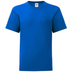 Fruit Of The Loom - T-shirt manches courtes ICONIC -  Unisexe (Bleu roi)