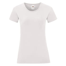 Fruit Of The Loom - T-shirt manches courtes ICONIC - Femme (Blanc)