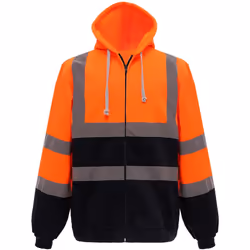 Yoko Hi Visibility - Veste réfléchissante à capuche - Homme (Orange / bleu marine)