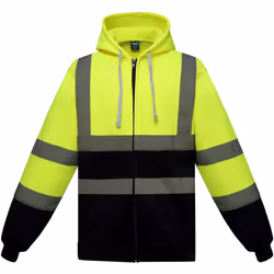 Yoko Hi Visibility - Veste réfléchissante à capuche - Homme (Jaune / bleu marine)