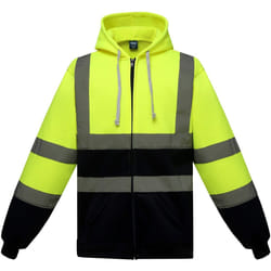 Yoko Hi Visibility - Veste réfléchissante à capuche - Homme (Jaune / bleu marine)