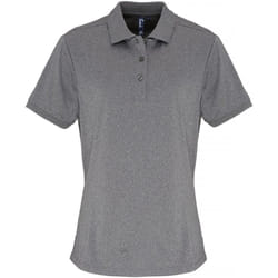 Premier Coolchecker - Polo à manches courtes - Femme (Gris)