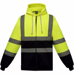 Yoko Hi Visibility - Veste réfléchissante à capuche - Homme (Jaune / bleu marine)