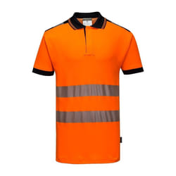 Portwest -  Polo PW3 Haute Visibilité - Homme (Orange / noir)