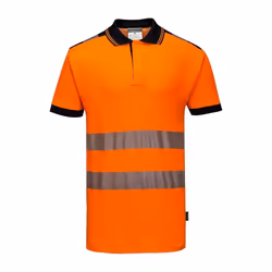 Portwest - Polo PW3 Haute Visibilité - Homme (Orange / noir)