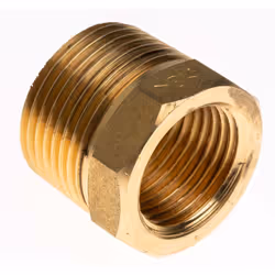 Type de raccord = Bague réductrice Raccord 1 = BSP 3/4" mâle Raccord 2 = BSP 1/2" femelle Matériau = Laiton Orientation du ra ...
