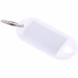 Matériau = Plastique Couleur = Blanc Quantité par paquet = 25 Longueur = 50mm Largeur = 20mm Etiquette de clé blanche de RS P ...
