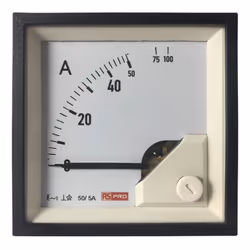Valeur maximum = 10 (Input) A, 100 (Scle) A, 50/5 (CT) A Type de courant = V c.a. Elément mobile = Ferromagnétique Hauteur de ...