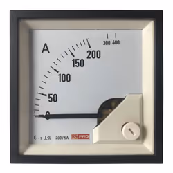Valeur maximum = 10 (Input) A, 200/5 (CT) A, 400 (Scle) A Type de courant = V c.a. Elément mobile = Ferromagnétique Hauteur d ...