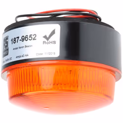 Tension d'alimentation = 18 ? 30 V c.c. Effet lumineux = Flash Couleur de lentille = Ambre Montage = Montage sur goujon, mont ...