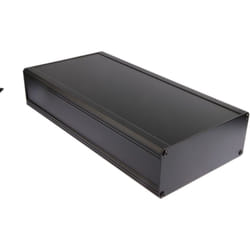 Rs Pro - Boîtier dissipateur en Aluminium extrudé, 400 x 200 x 86mm, Noir IP40 ( Prix pour 1 )