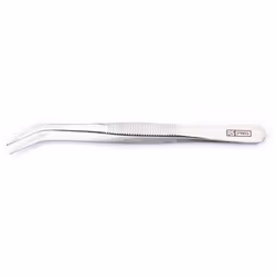 Longueur hors tout = 125 mm Protection ESD = Non Brucelles à bec émoussé de RS Pro, dentelées Présentation des brucelles coud ...