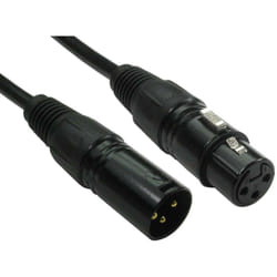 Cordons XLR Mâle Femelle 1m Noir ( Prix pour 1 )