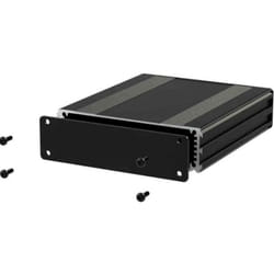 Rs Pro - Boîtier d'instrumentation en Aluminium Noir, dim. ext. 220 x 108.5 x 30mm ( Prix pour 1 )