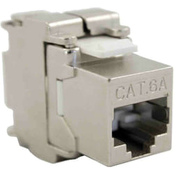 Rs Pro - Connecteur RJ45 cat 6a Femelle, Blindage à 360° Montage sur câble sans outil , ports ( Prix pour Boîte de 8 )