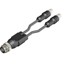 Répartiteur Rs Pro 3 conducteurs , Fiche mâle M12 Mâle vers Fiche femelle M8 x 2, 1m ( Prix pour 1 )