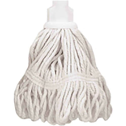 Tête de balai à franges RS PRO Blanc pour Poignée en aluminium de RS Pro ( Prix pour 1 )