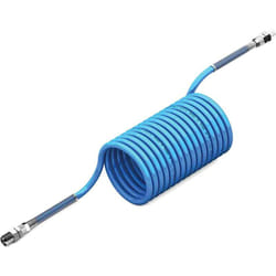 Tuyau spiralé Série ec, avec raccord bsp 1/4 pouce mâle, Bleu, Diam.ext 8mm, Long. 2.5m ( Prix pour 1 )