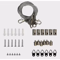 Type de montage = Panneau Compatible avec = LED Kit de suspension de fil de panneau à LED de RS Pro pour panneaux à LED Ce ki ...