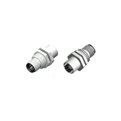 Rs Pro - Adaptateur pour connecteur cylindrique Droit Simple M12 5 contacts Mâle Double M12 5contacts Femelle ( Prix pour 1 )