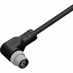 Connecteur A = Fiche mâle coudée M12 Connecteur B = Sans terminaison Longueur = 10m Nombre de conducteurs = 8 Nombre de conta ...