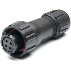 Rs Pro - Connecteur circulaire 4 contacts, Montage sur câble, raccordement a souder ( Prix pour 1 )