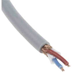 Câble audio 1 paire , 0,22 mm² Blindé PVC, Multiconducteur, gaine Gris