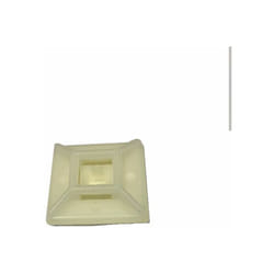 Rs Pro - Embase pour serre-câbles autoadhésive 26.1mm x 26,1 mm, ø fixation 4.3mm ( Prix pour Sachet de 100 )